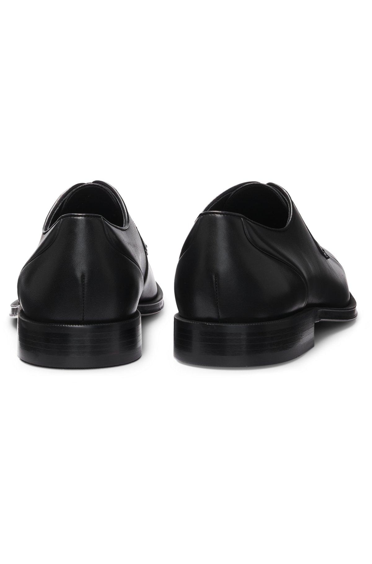BOSS - Cap-toe Derby shoes in leather - Black Product Image