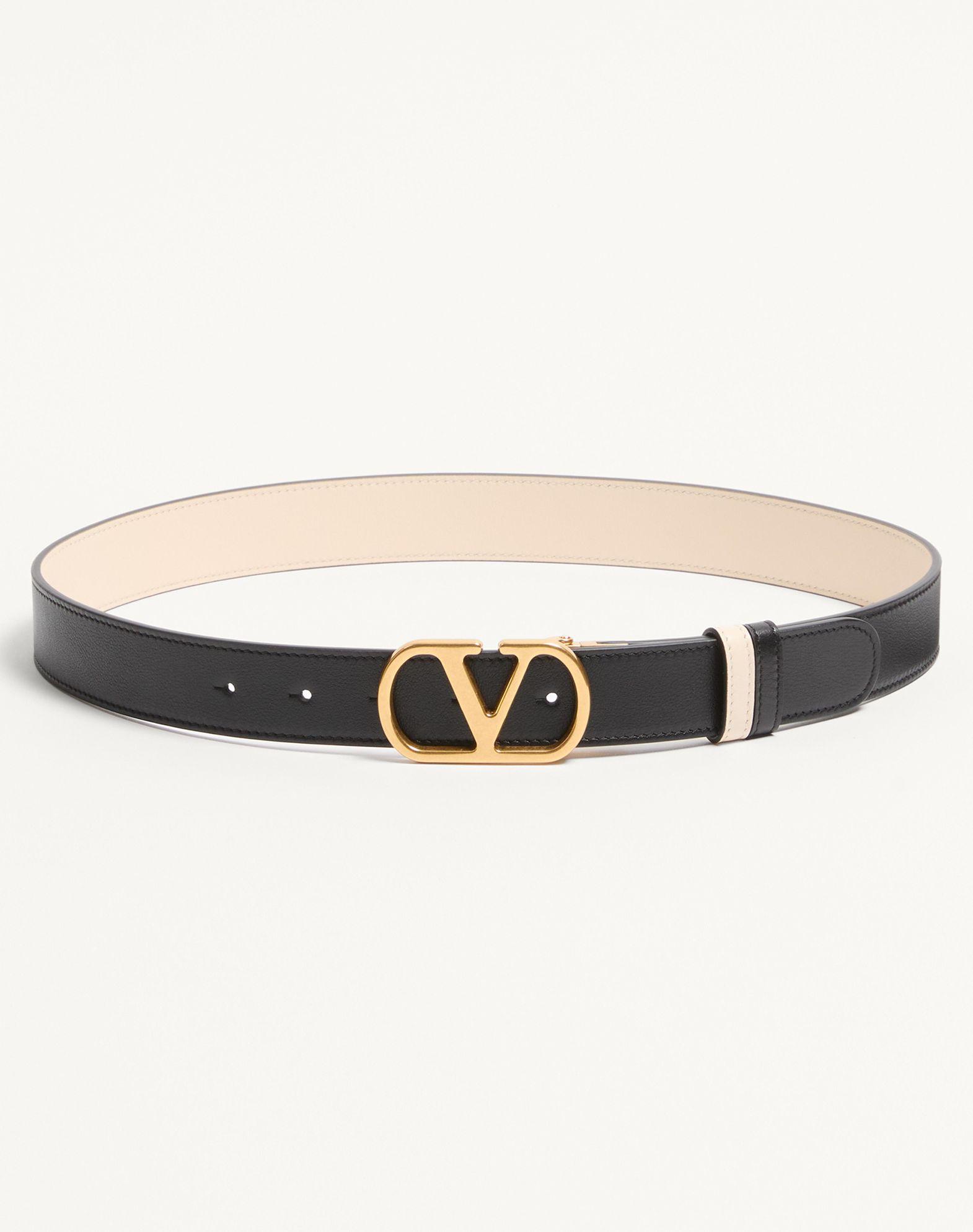 Vlogo Signature Reversible Shiny Calfskin Belt 30 Mm Product Image