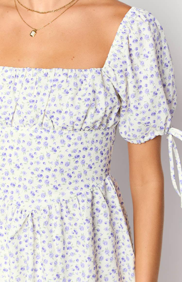 Danyal Purple Floral Mini Dress Product Image