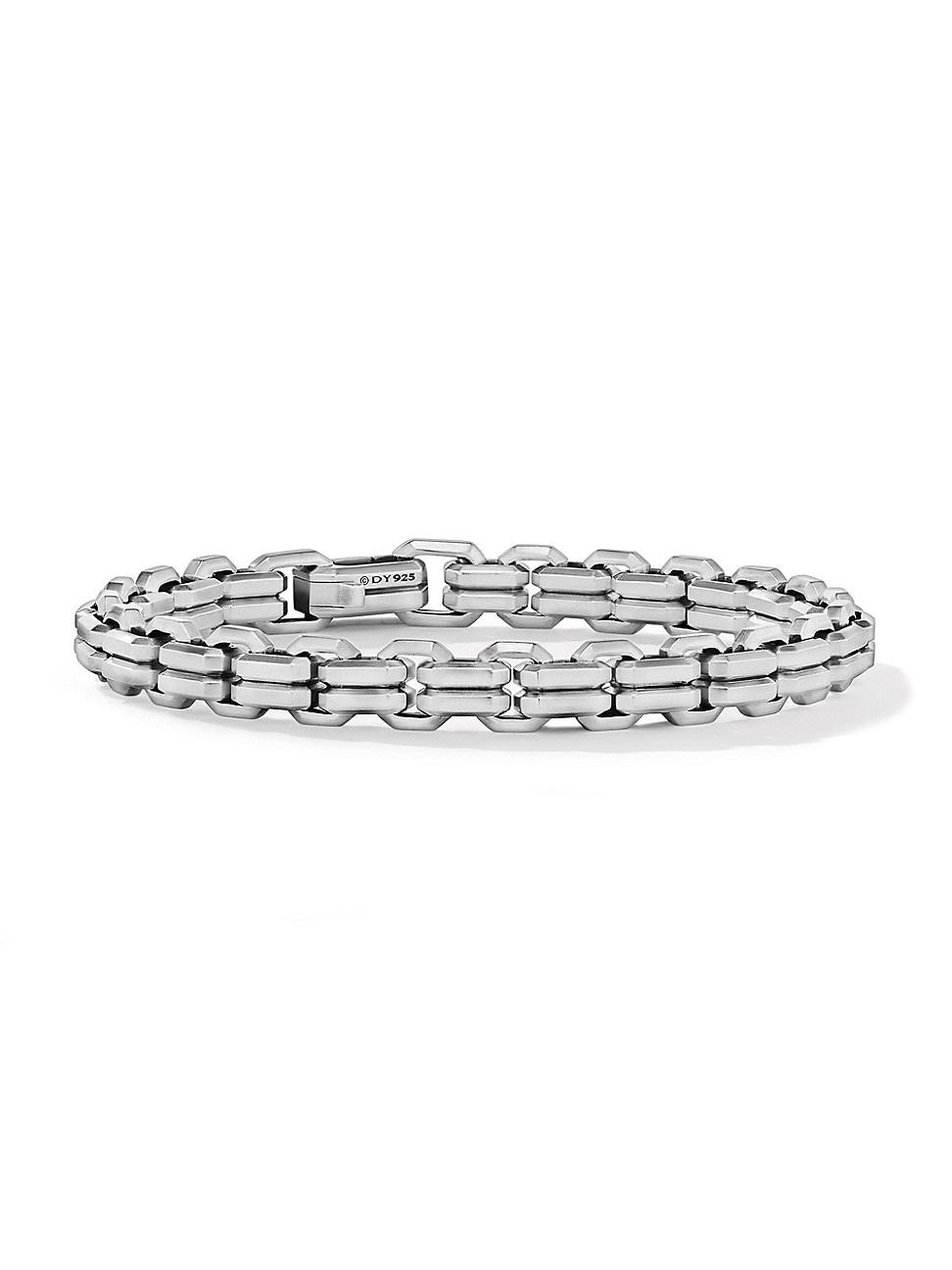 Mens Streamline Double Heirloom Link Bracelet in Sterling Silver, 8MM Product Image