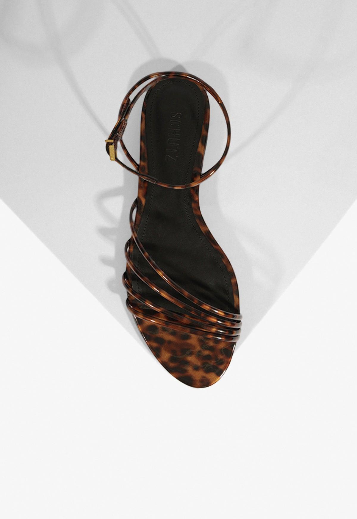 Inez Animal Print Leather Flat Sandal Product Image