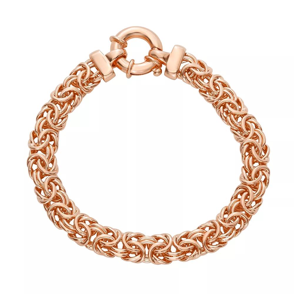 Jordan Blue Sterling Silver 7.5 in. Byzantine Chain Bracelet, Women's, Size: 7.5", 14k Gold Plate Product Image