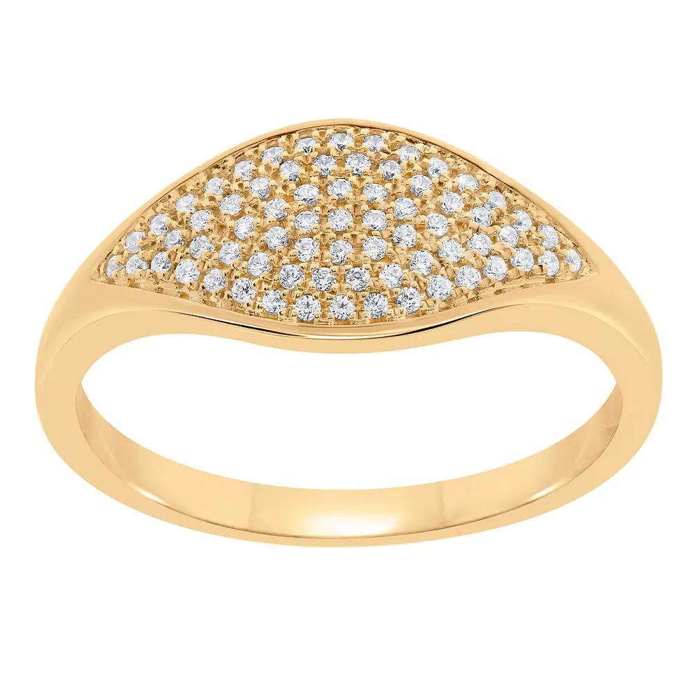 Sterling Silver 1/5 Carat. T.W. Diamond Micro-Pave Ring, Women's, Size: 7 Product Image