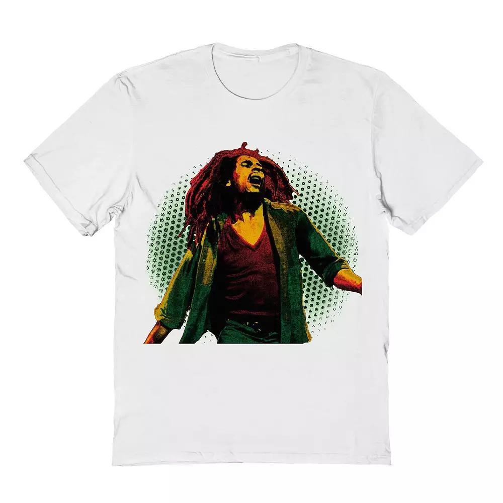 Men's Bob Marley Halftone Background Graphic Tee, Adult Unisex,  Product Image