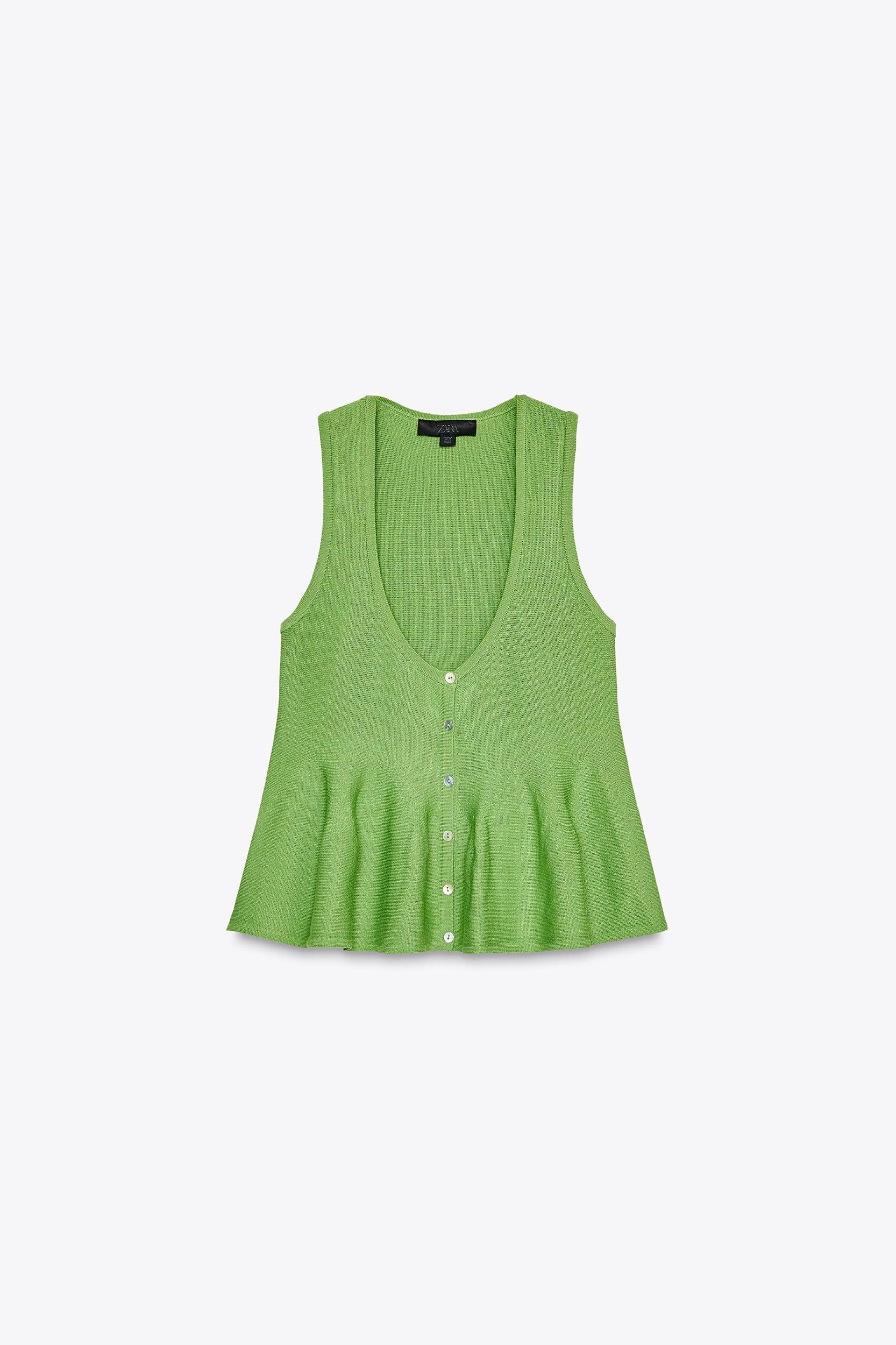 KNIT PEPLUM TOP Product Image