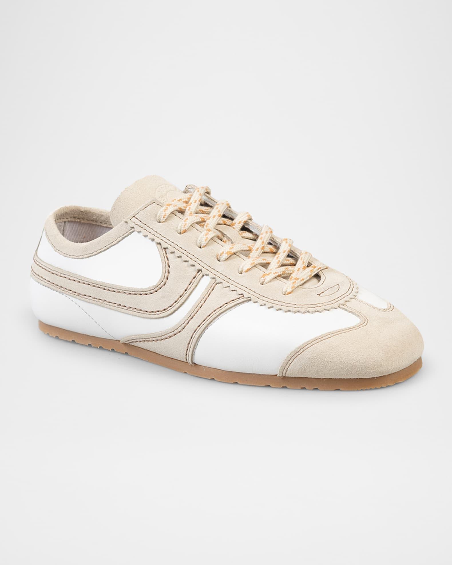 Dustin Mixed Leather Retro Sneakers Product Image