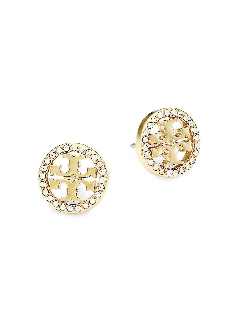 Tory Burch Miller Pave Stud Earrings Product Image