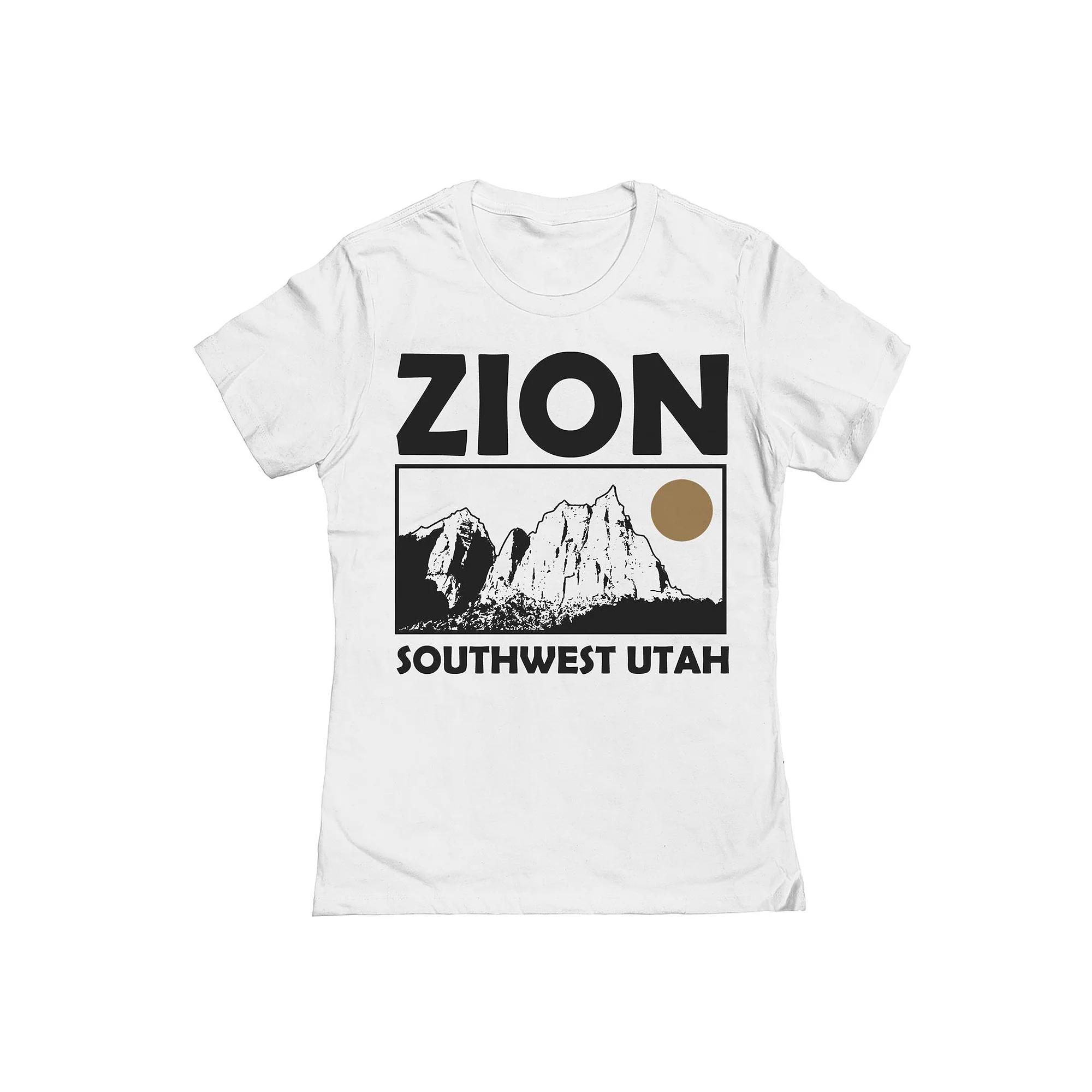 Junior's Zion Southwest Utah 1 Womens Graphic Tee, Girl's, Size: Small, White Product Image