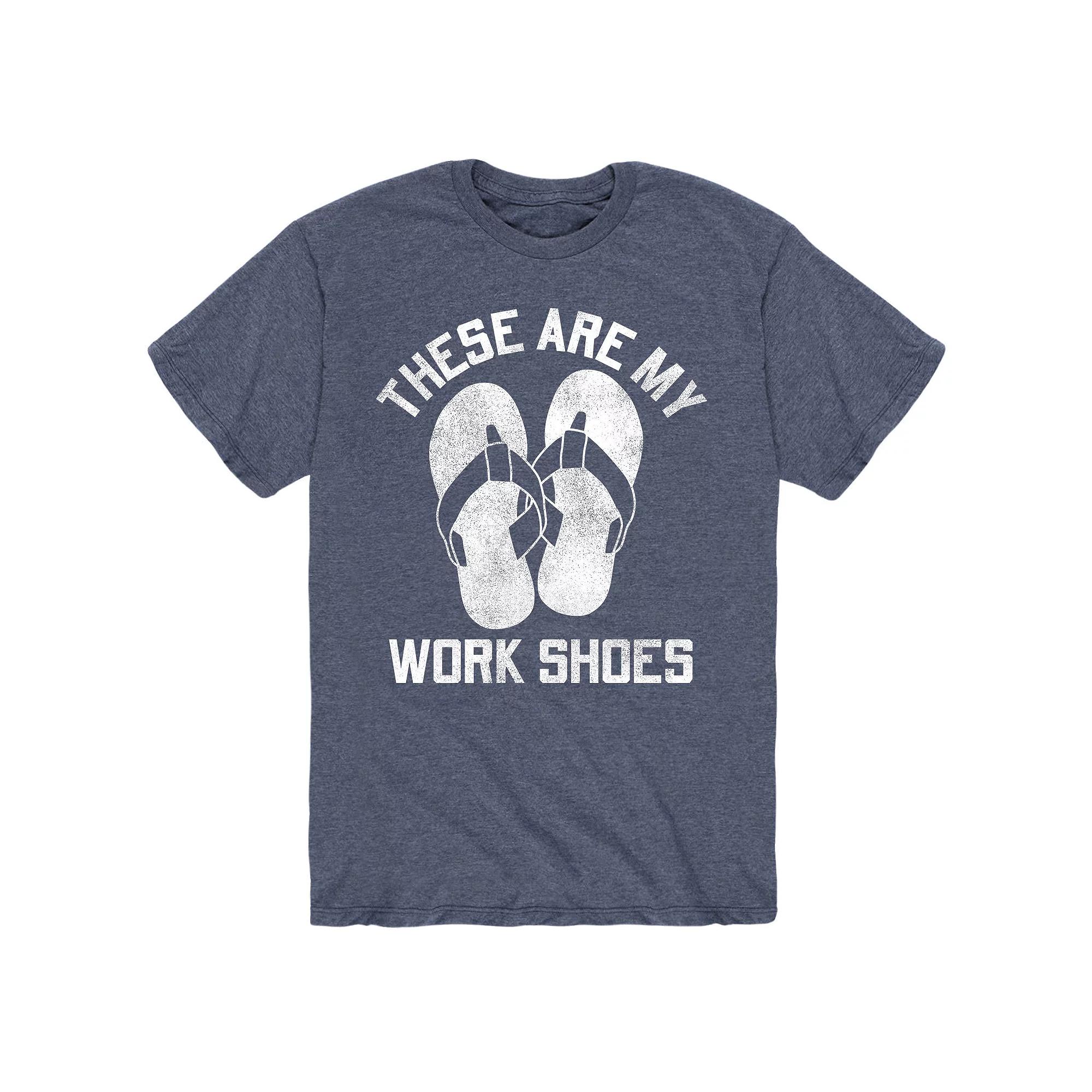 Men's These Are Work Shoes Sandals Tee,  Product Image