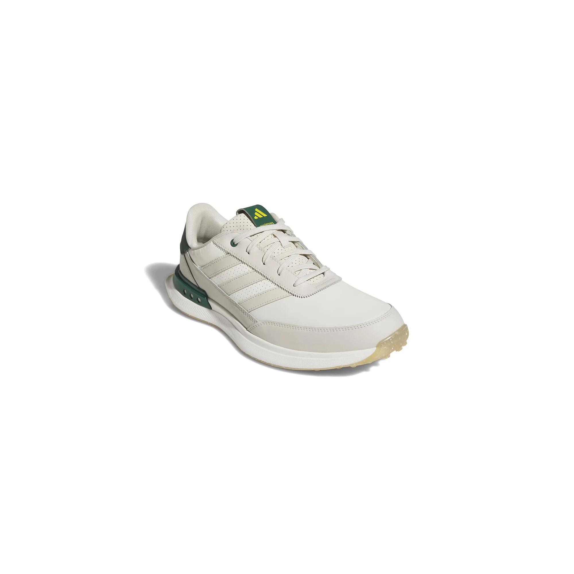 adidas S2G 24 Men's Leather Spikeless Golf Shoes, Size: 10.5, Off White Green Product Image