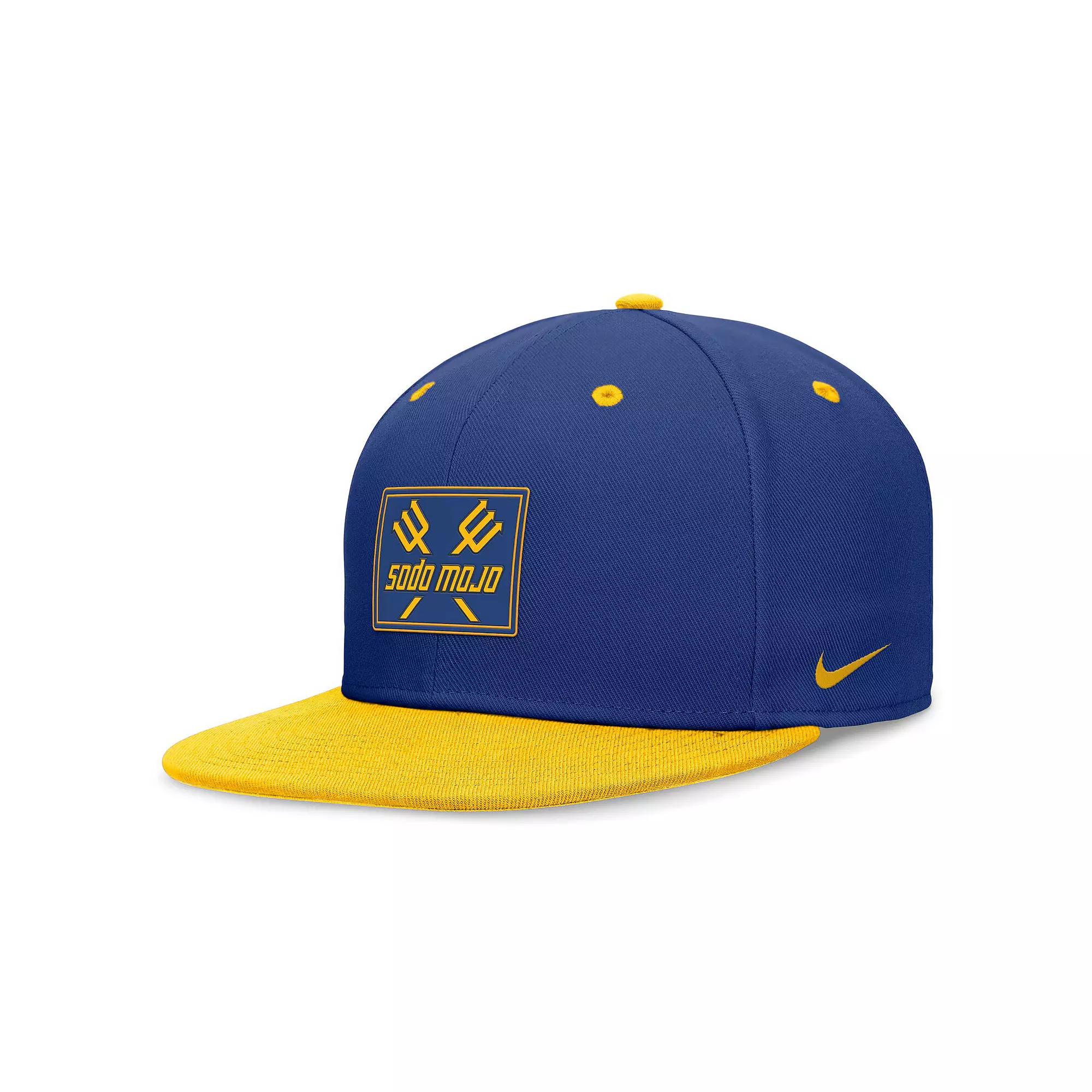 Men's Nike Royal/Gold Seattle Mariners City Connect True Fitted Hat, Size: 7, Blue Product Image