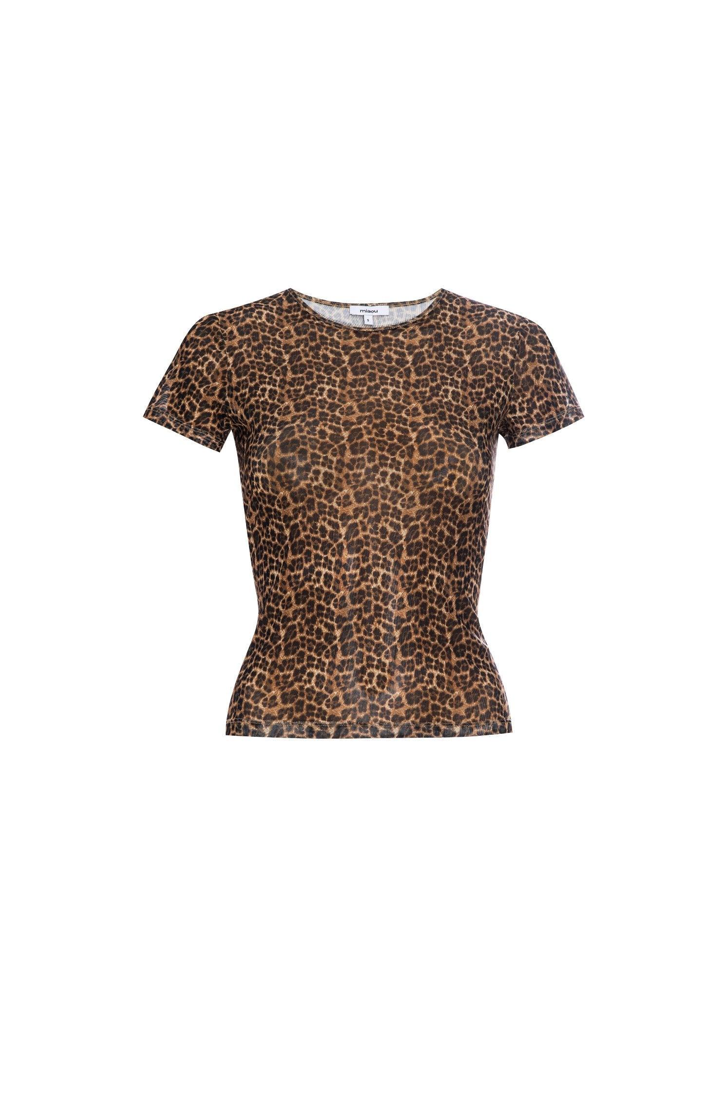 MESH MINI TEE - LEOPARD Product Image