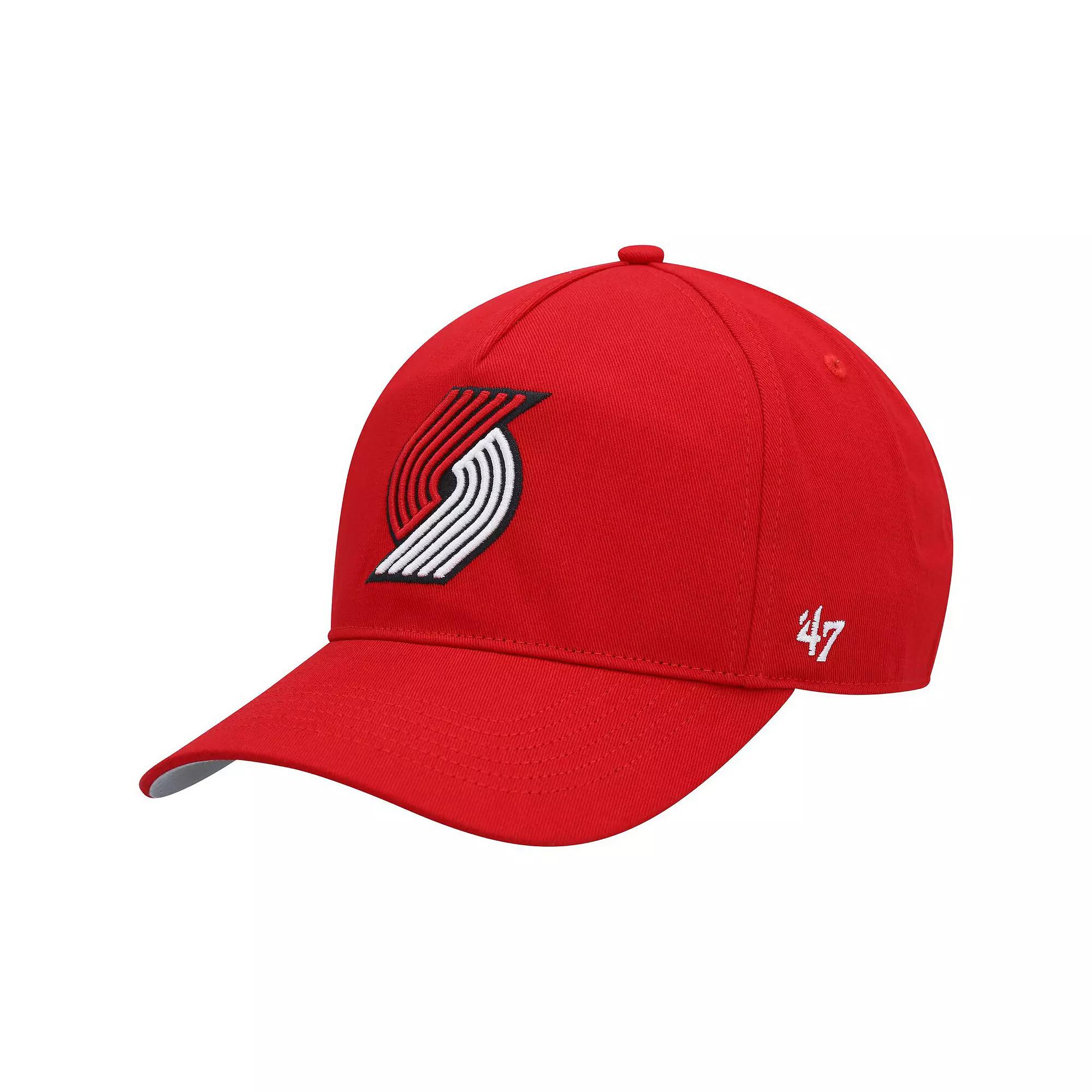 Men's '47 Red Portland Trail Blazers Hitch Snapback Hat Product Image