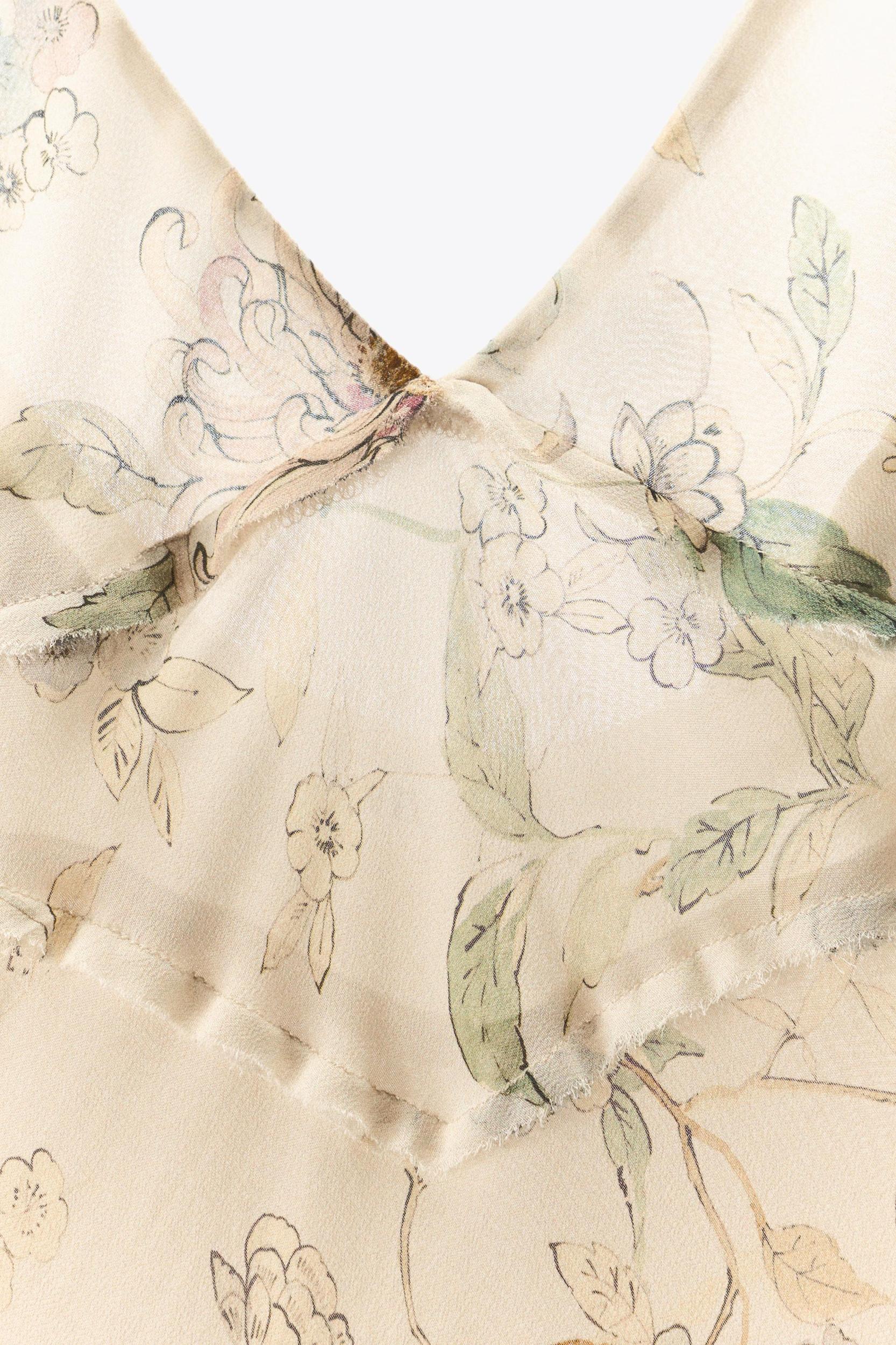 FLORAL PRINT STRAPPY DRESS Product Image