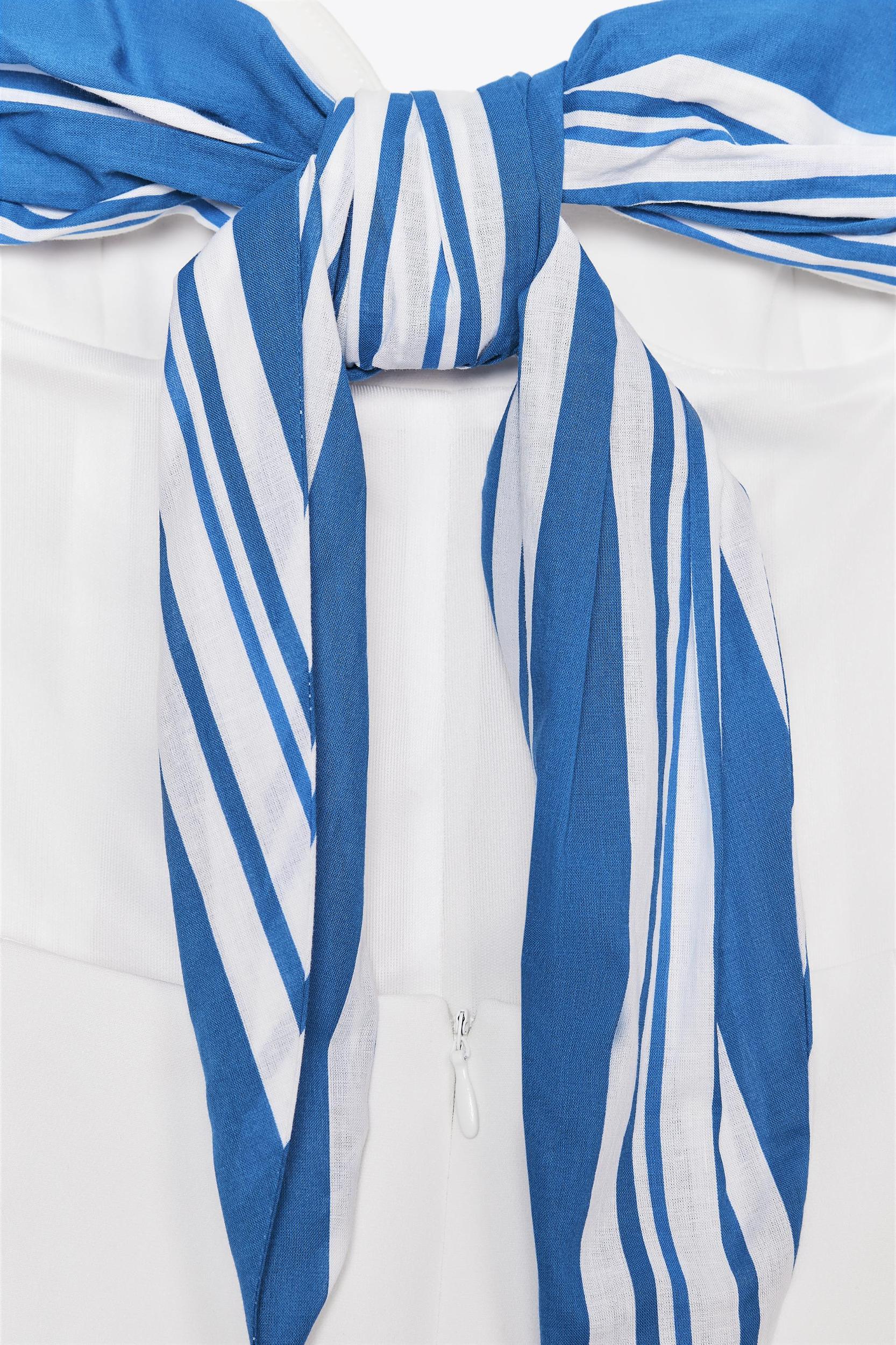 STRIPED HANDKERCHIEF CUT OUT SHORT JUMPSUIT Product Image