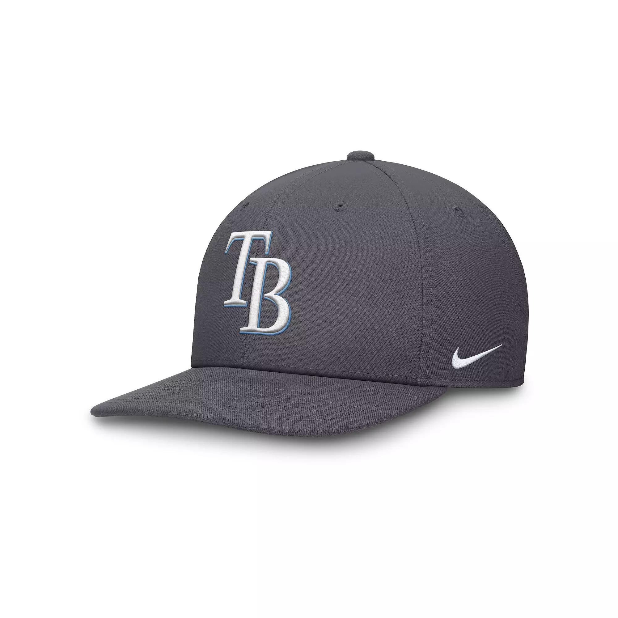 Men's Nike Gray Tampa Bay Rays Pro Performance Snapback Hat,  Product Image
