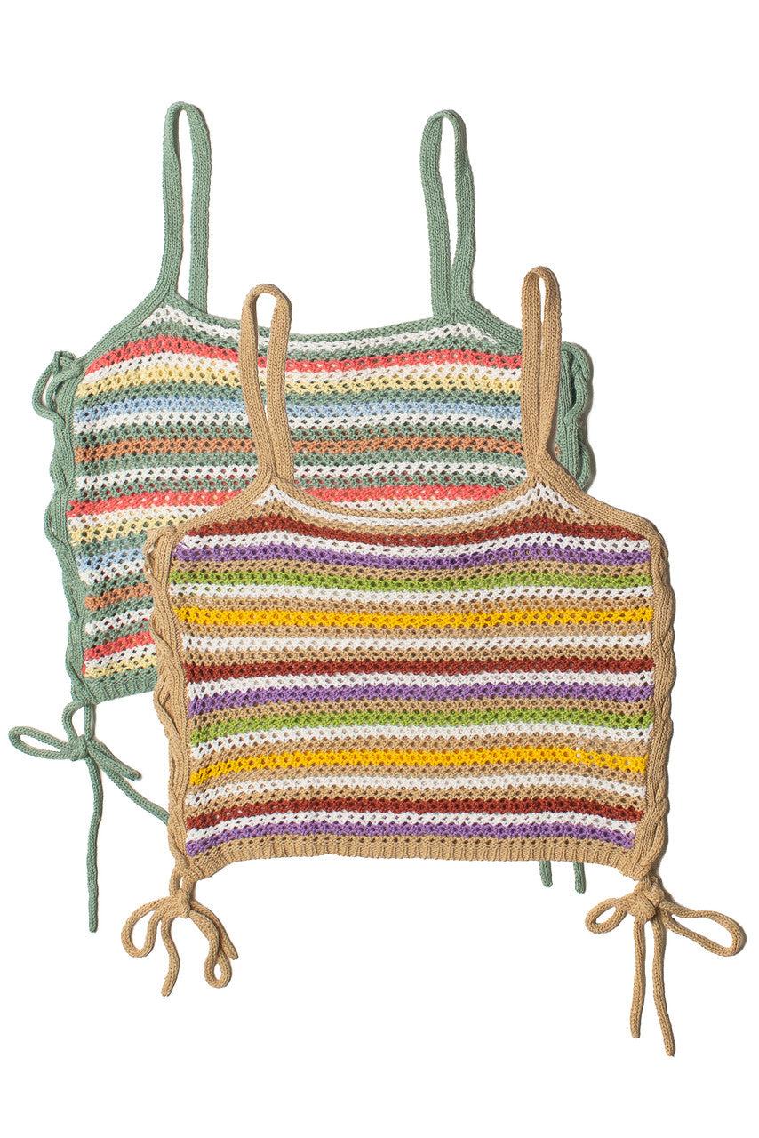 Side Lace Up  Crochet Tank Product Image