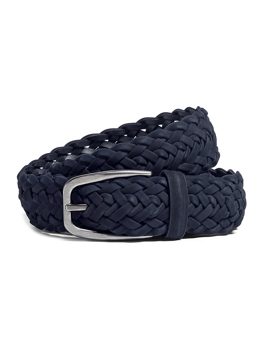 Mens Braided Leather Belt Product Image