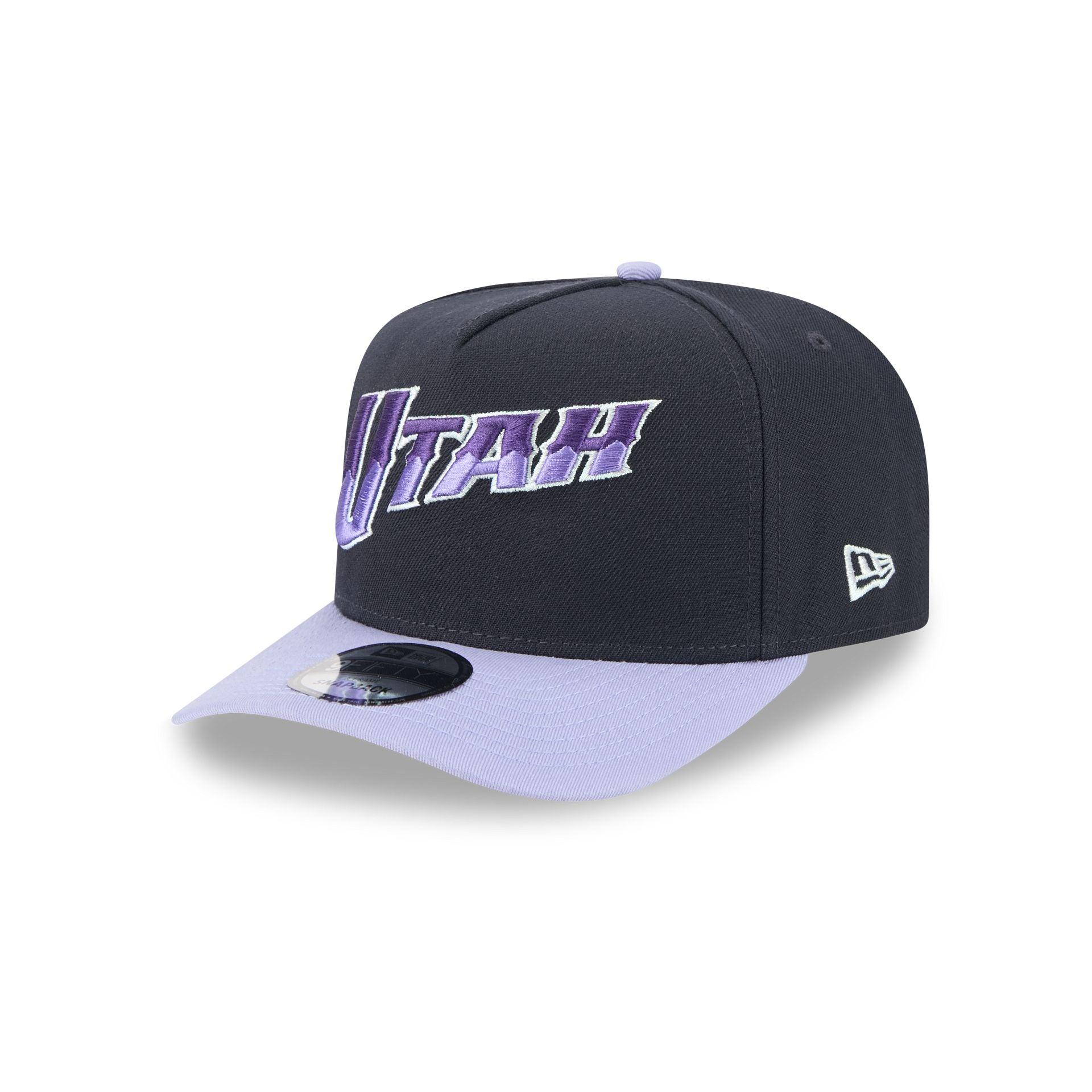 Utah Jazz Navy Lavender 9FIFTY A-Frame Snapback Hat Male Product Image