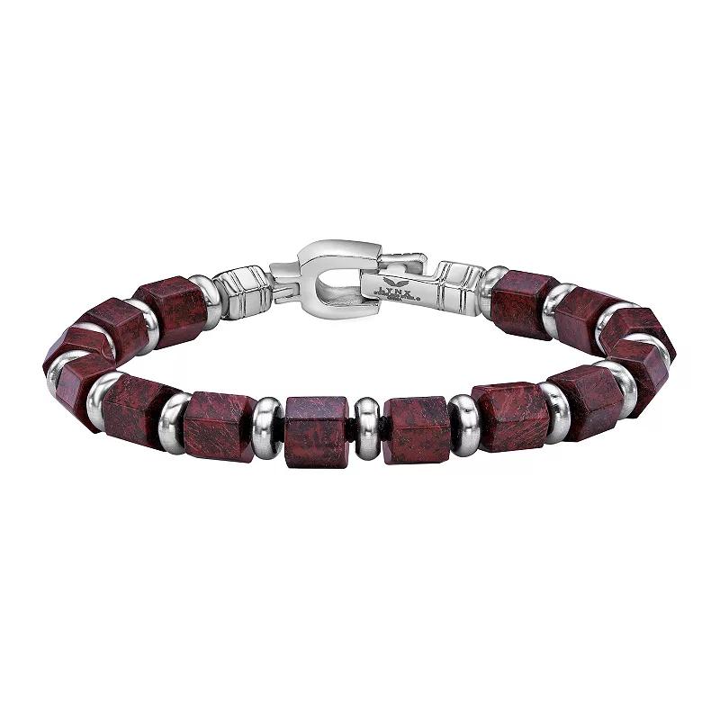 Men's LYNX Stainless Steel Bead Bracelet,  Product Image