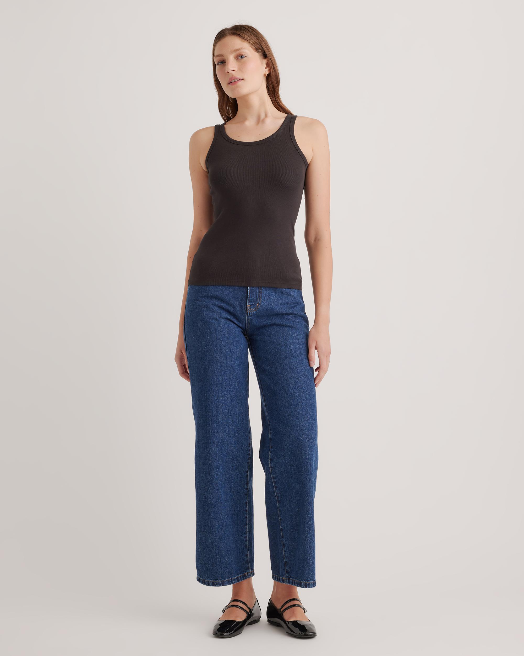 Quince | Women's Micro-Rib Scoop Neck Tank Top Organic Cotton Product Image