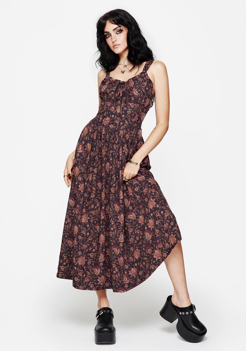 Skye Shirred Back Midaxi Dress Product Image