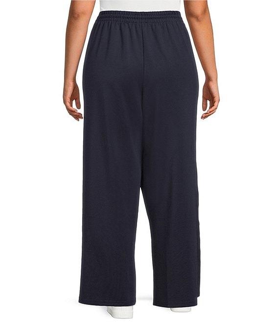 Sugarlips Plus Athletic Shimmer Stripe Wide Leg Track Pants Product Image