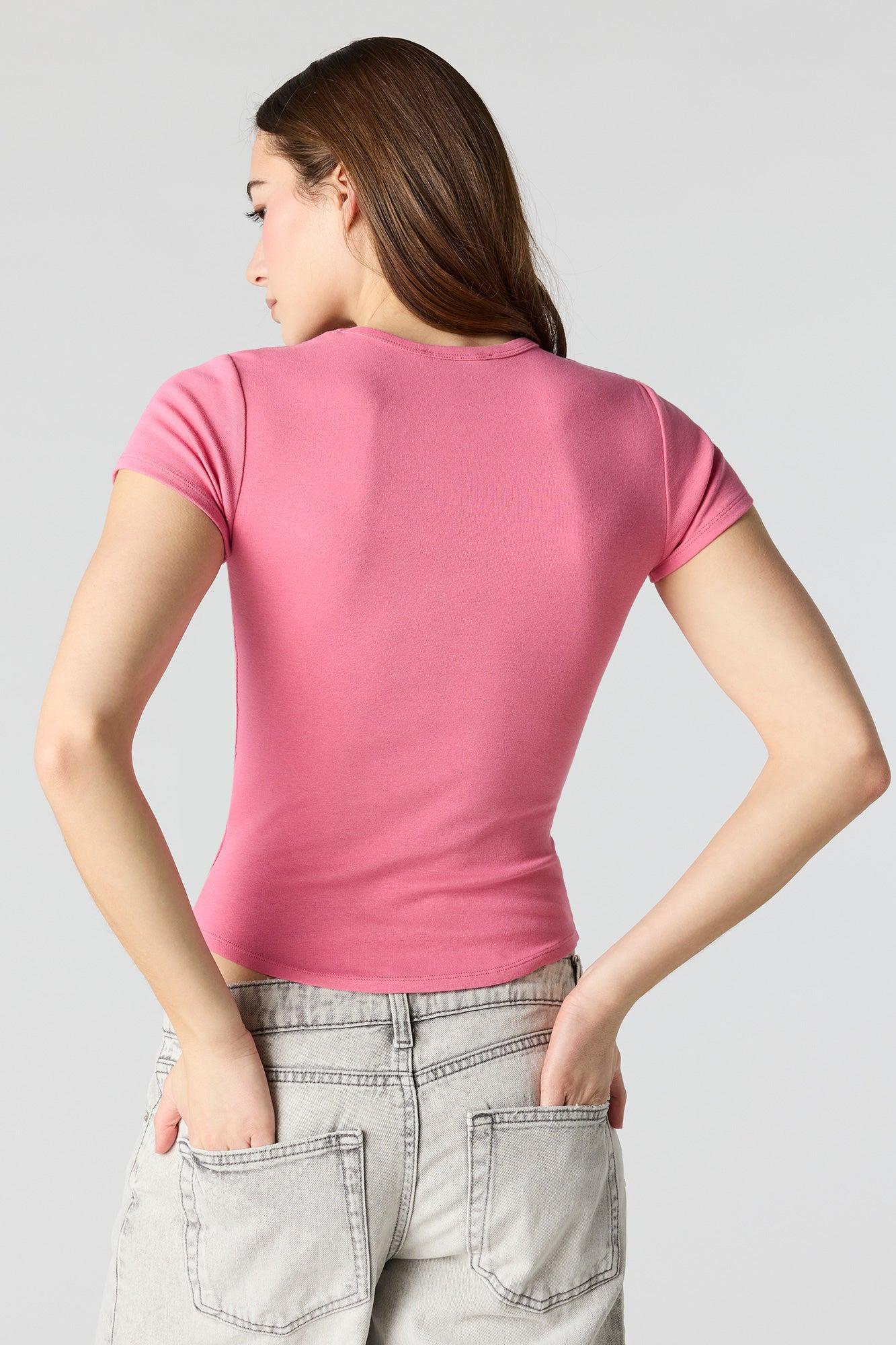 Curved Hem T-Shirt Female Product Image