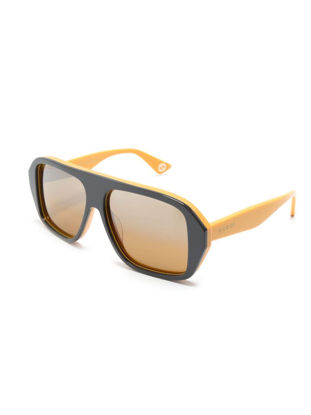 square-frame tinted sunglasses Product Image