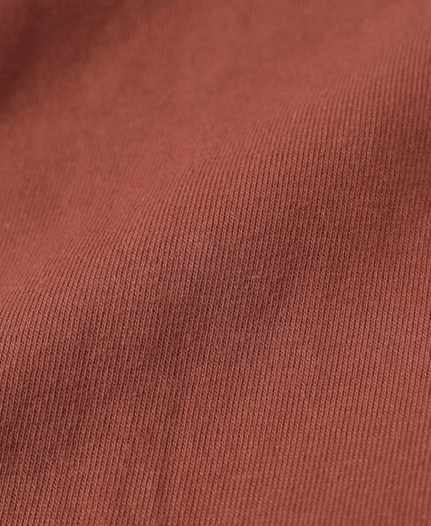 Vintage Short Sleeve Henley T-Shirt - Brick Red Product Image