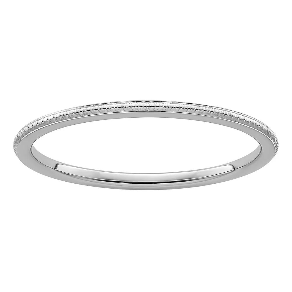 Stacks & Stones 10k Gold 1.2 mm Bead Textured Stackable Band, Women's, Size: 8 Product Image