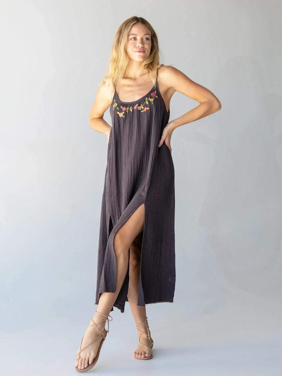 Cosette Embroidered Cotton Maxi Dress Product Image