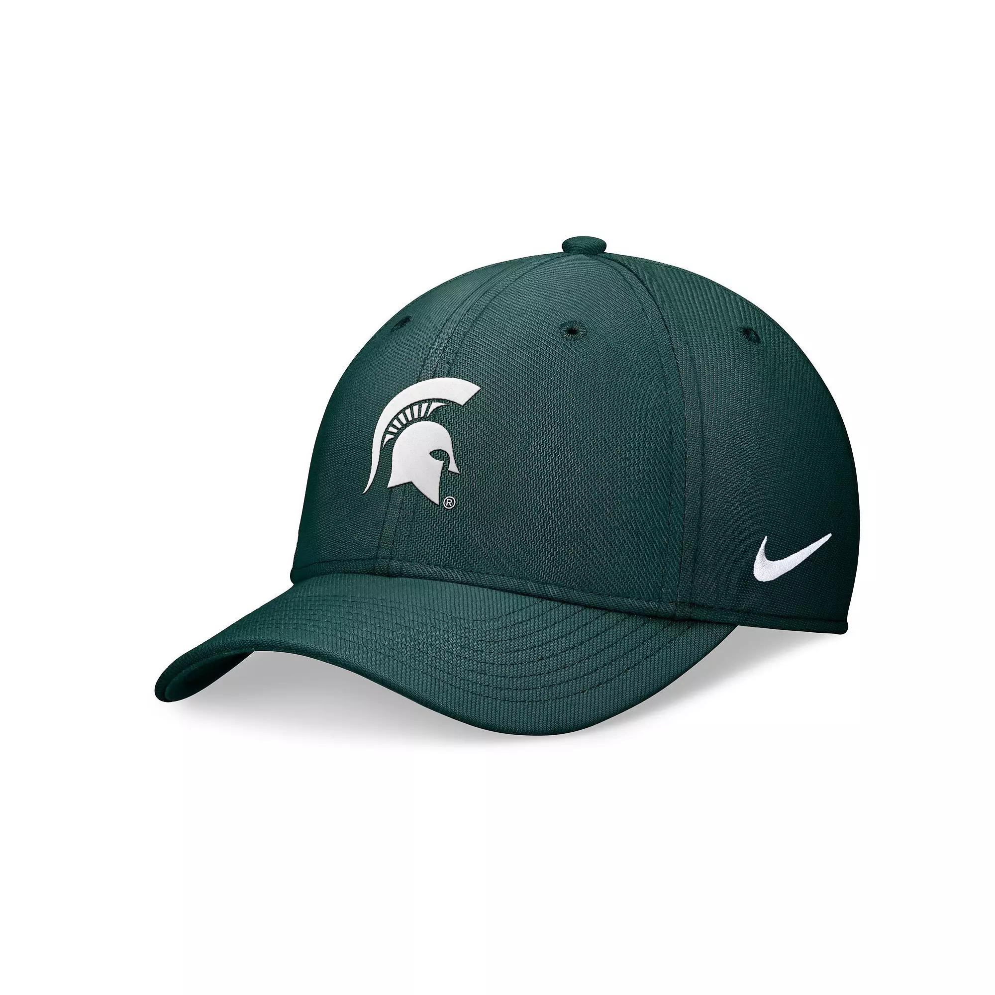 Men's Nike Green Michigan State Spartans 2024 On-Field Swoosh Performance Flex Hat,  Product Image