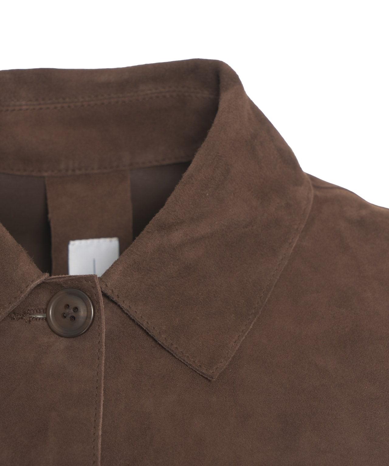 Suede leather jacket with fringes Product Image