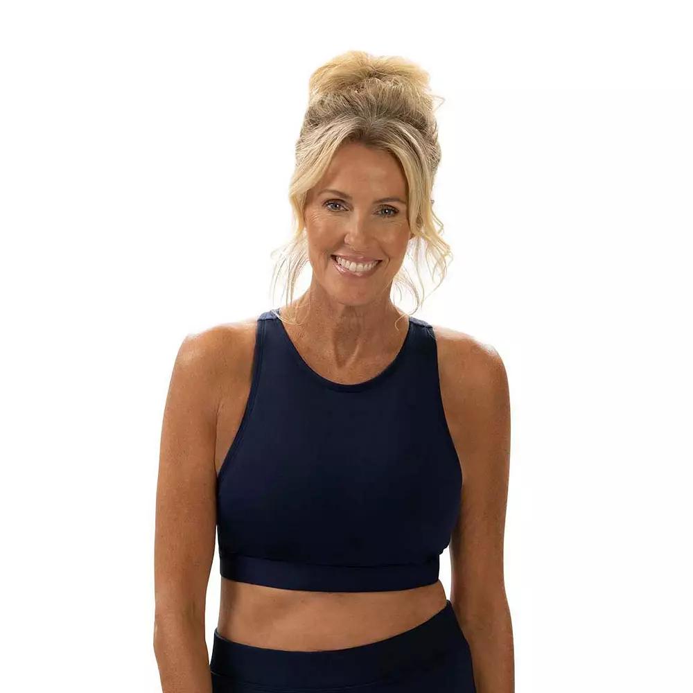 Women's Dolfin Aquashape High Neck Longline Bikini Swim Top,  Product Image