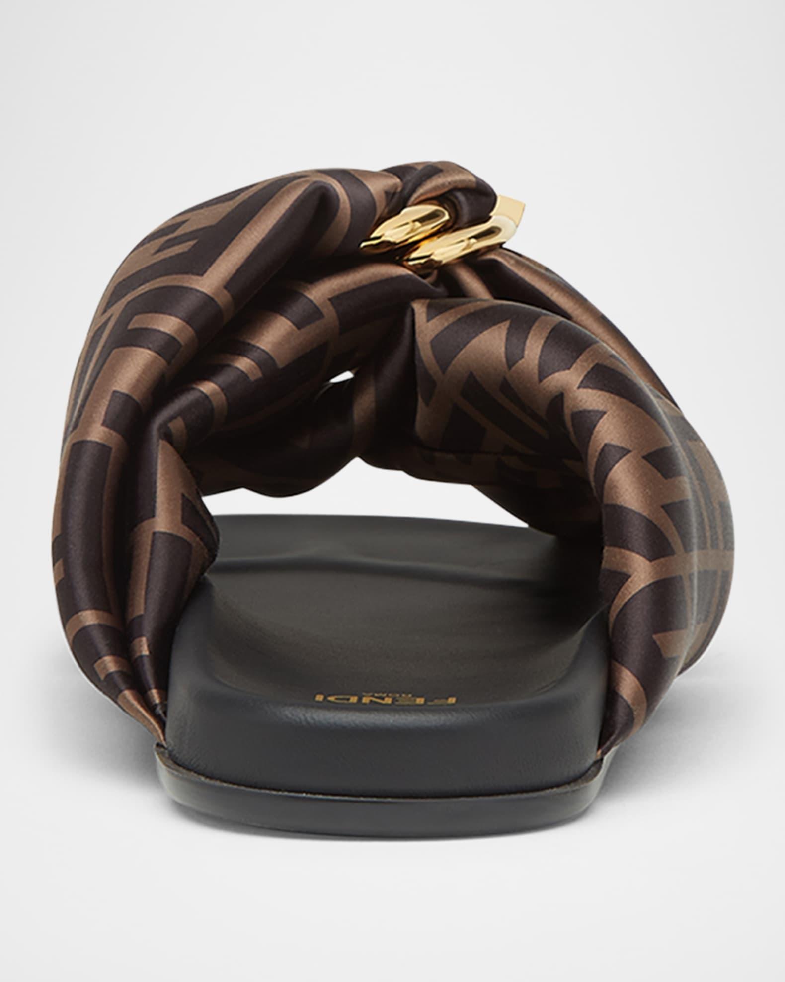 Feel FF Satin Slide Sandals Product Image