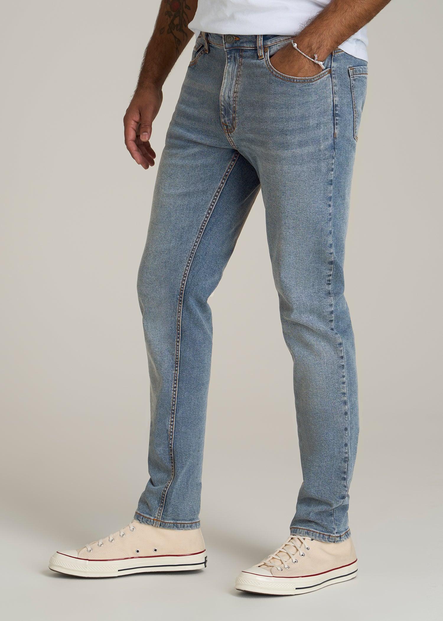 A.T. Basics Men's Dylan Slim Fit Jeans for Tall Men in Tufts Blue Male Product Image