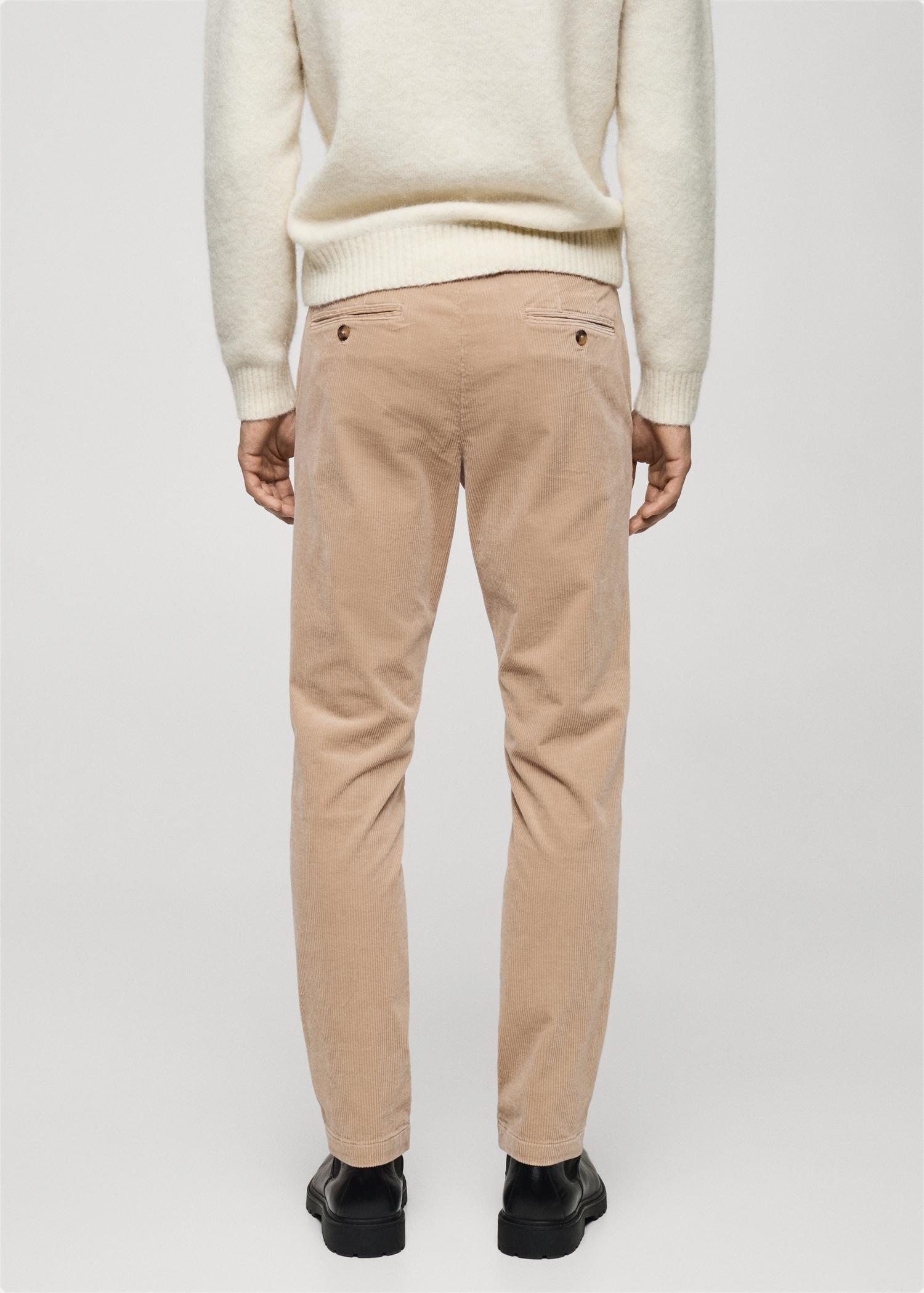 Corduroy slim-fit pants - Men | MANGO USA Product Image
