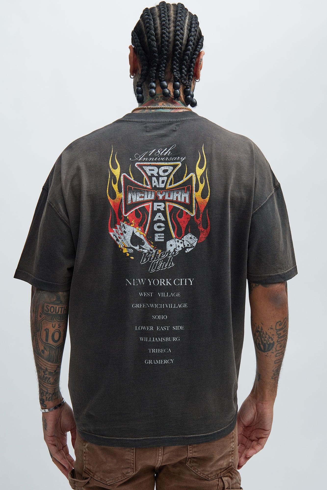 Road Race Oversized Short Sleeve Tee - Black Product Image