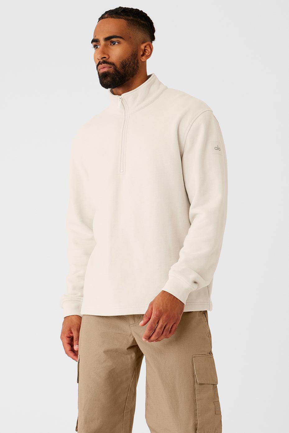 Renown Heavy Weight 1/4 Zip - Bone Male Product Image