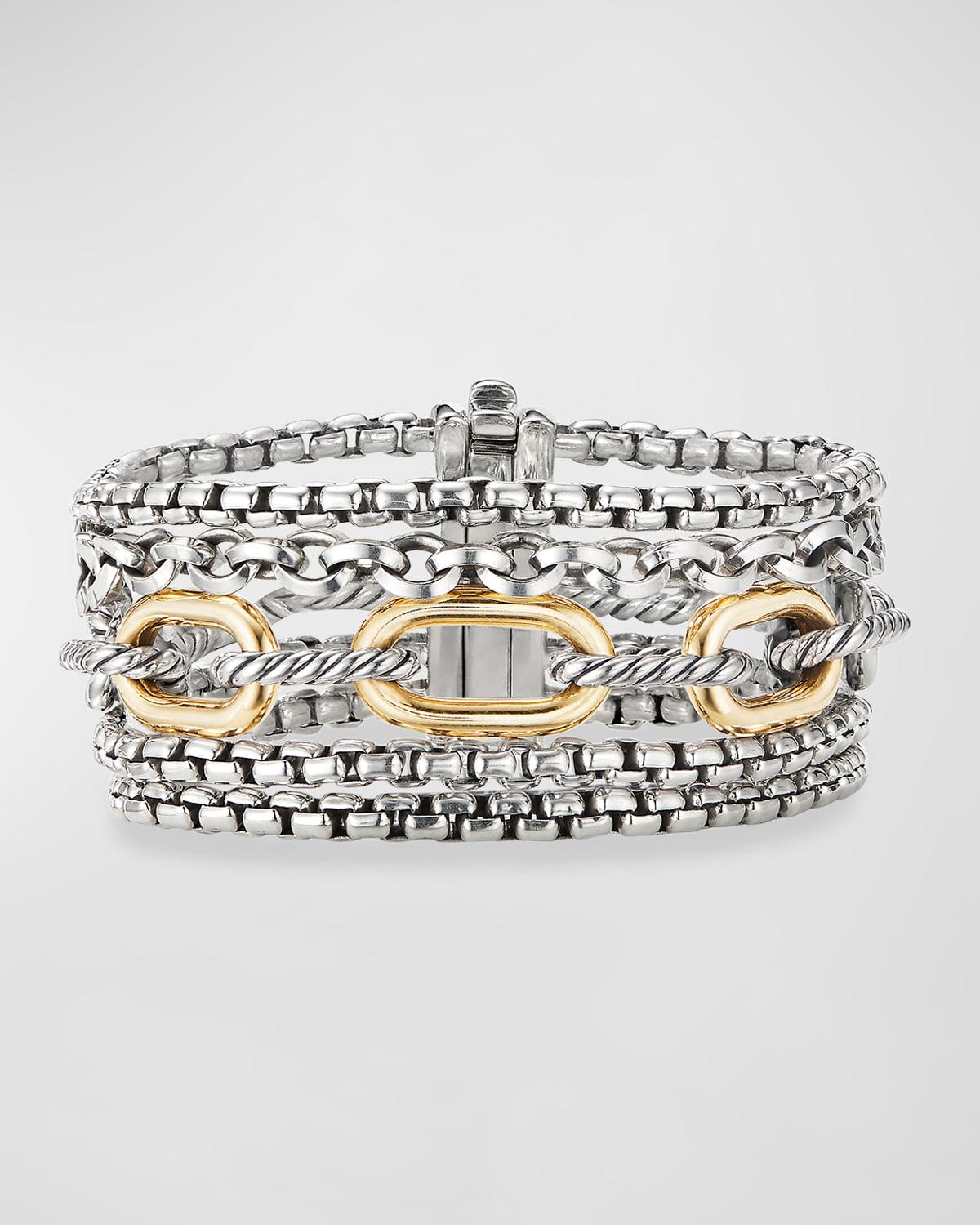 Womens Multi Row Chain Bracelet with 18K - Product Image