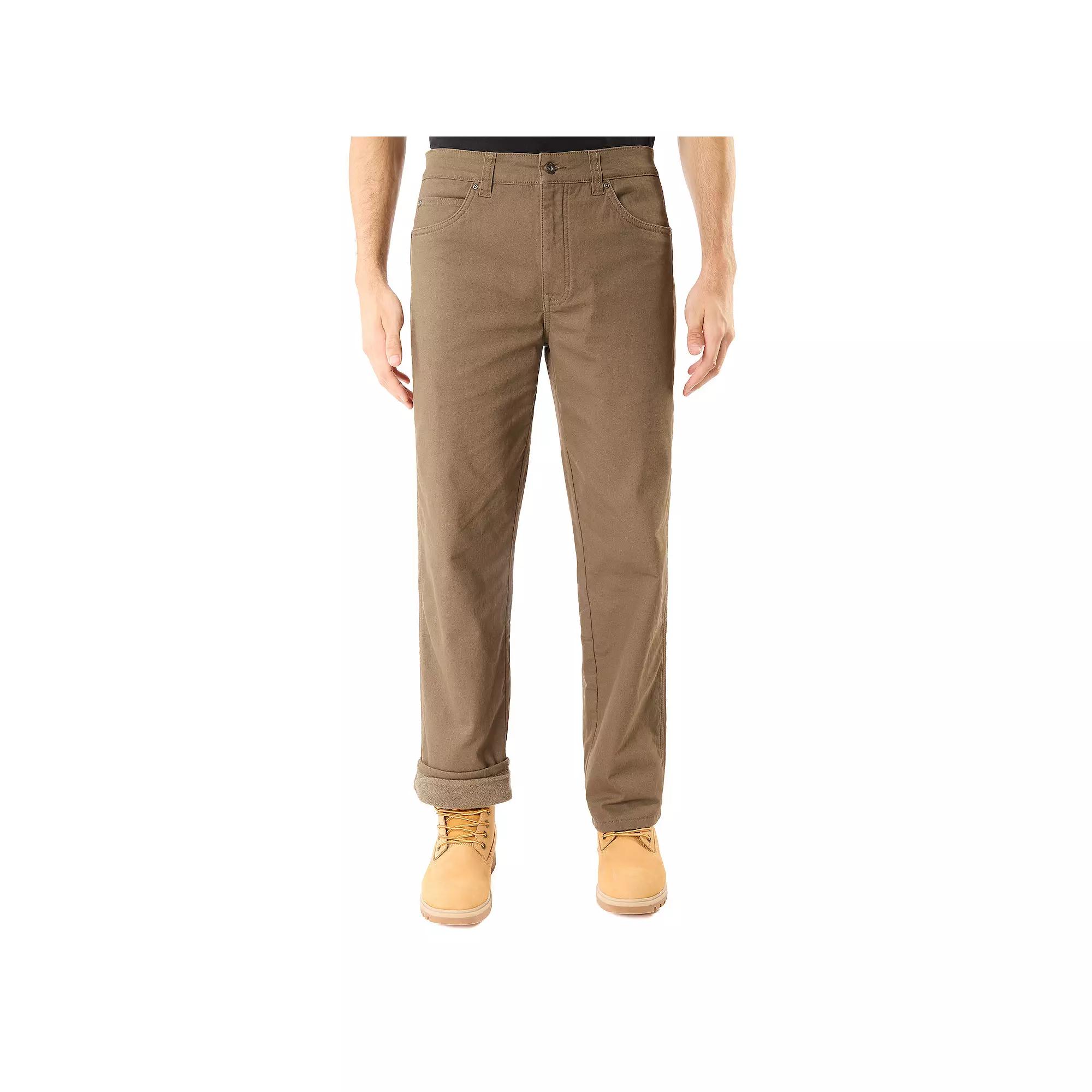 Men's Smith's Workwear Stretch Fleece-Lined Canvas 5-Pocket Pants,  Product Image