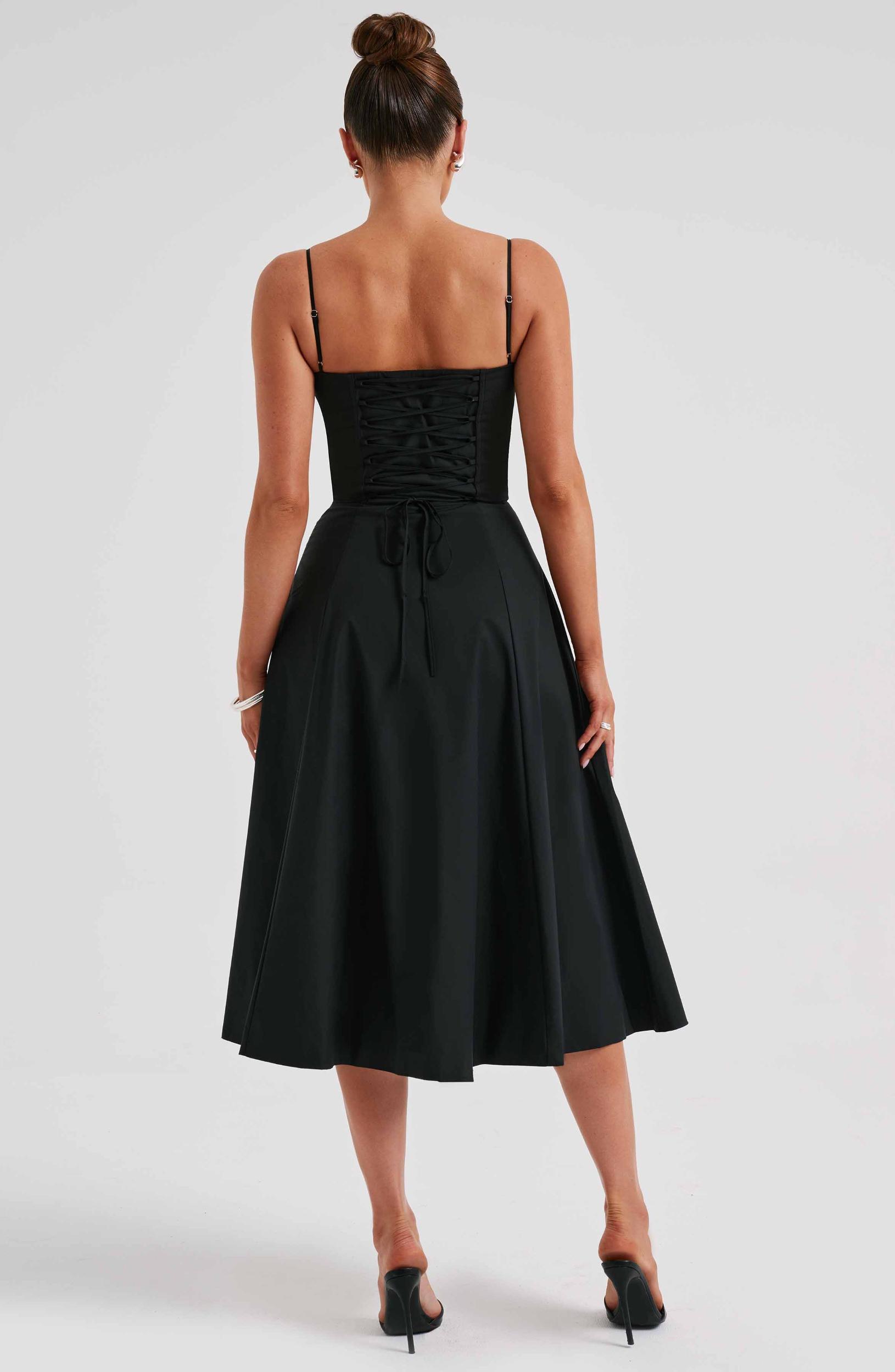 Deanna Midi Dress - Black Product Image