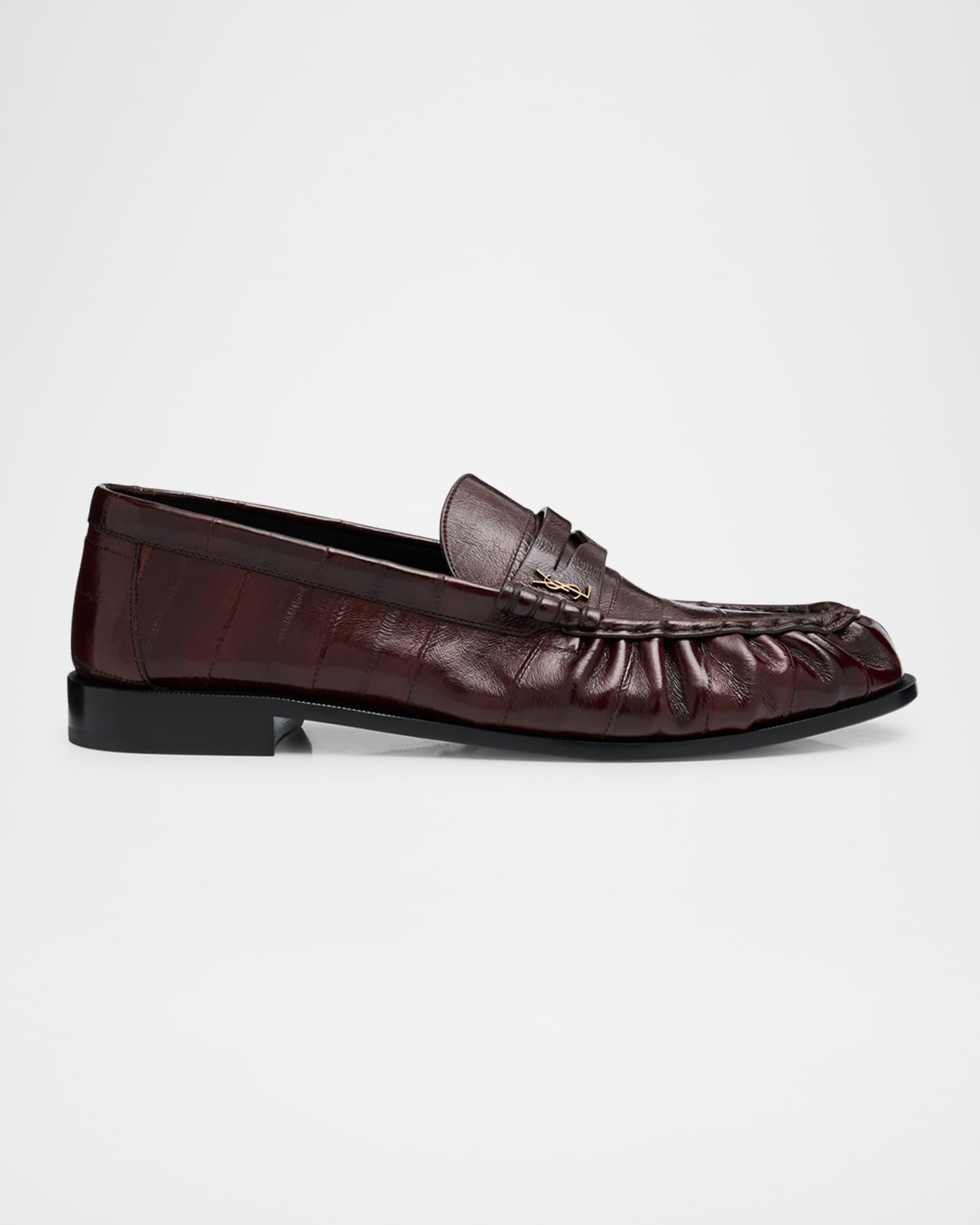 Men's Eel Leather Cassandre Penny Loafers Product Image