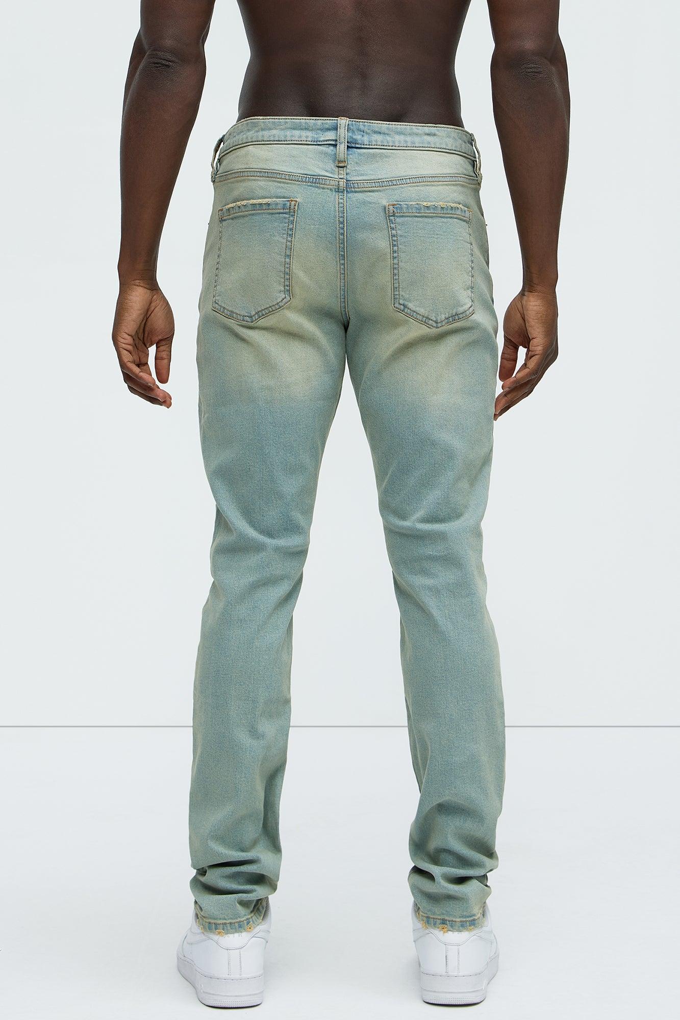 Soho Vintage Stacked Skinny Jeans - Vintage Blue Wash Product Image