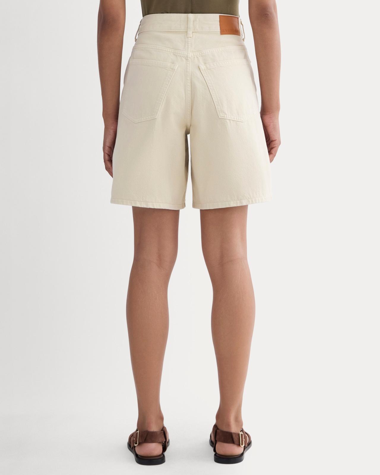 The Long A-Line Denim Short Product Image