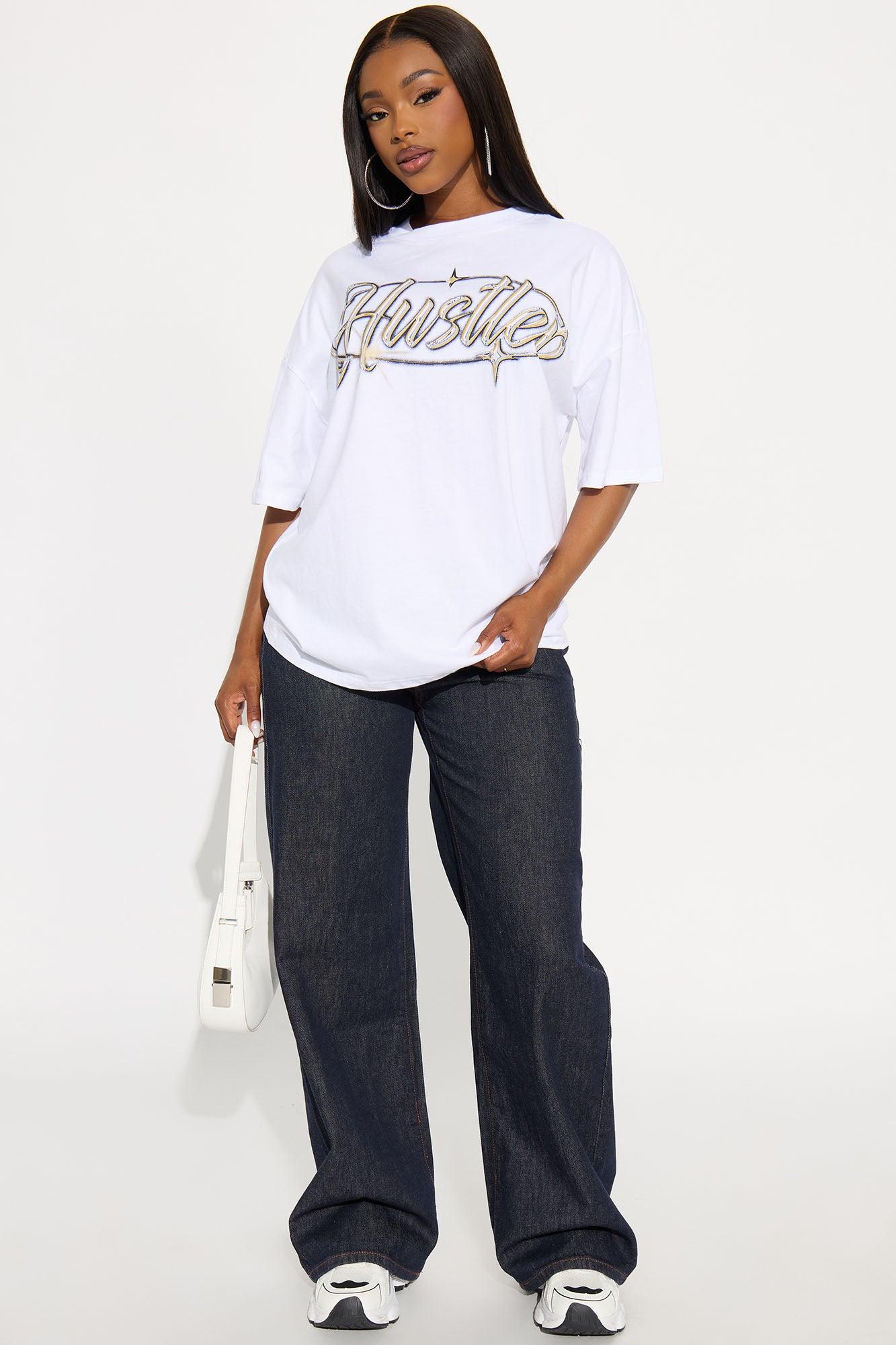 The Hustler Tee - White Female Product Image
