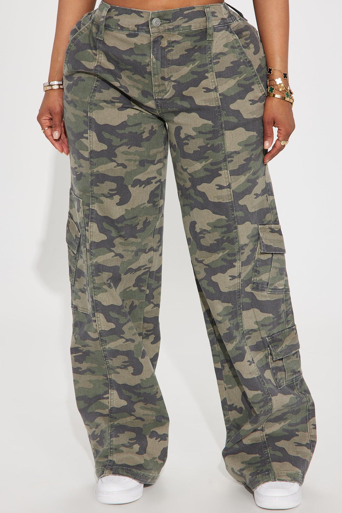 Berkely Washed Camo Cargo Pant - Olive/combo Product Image