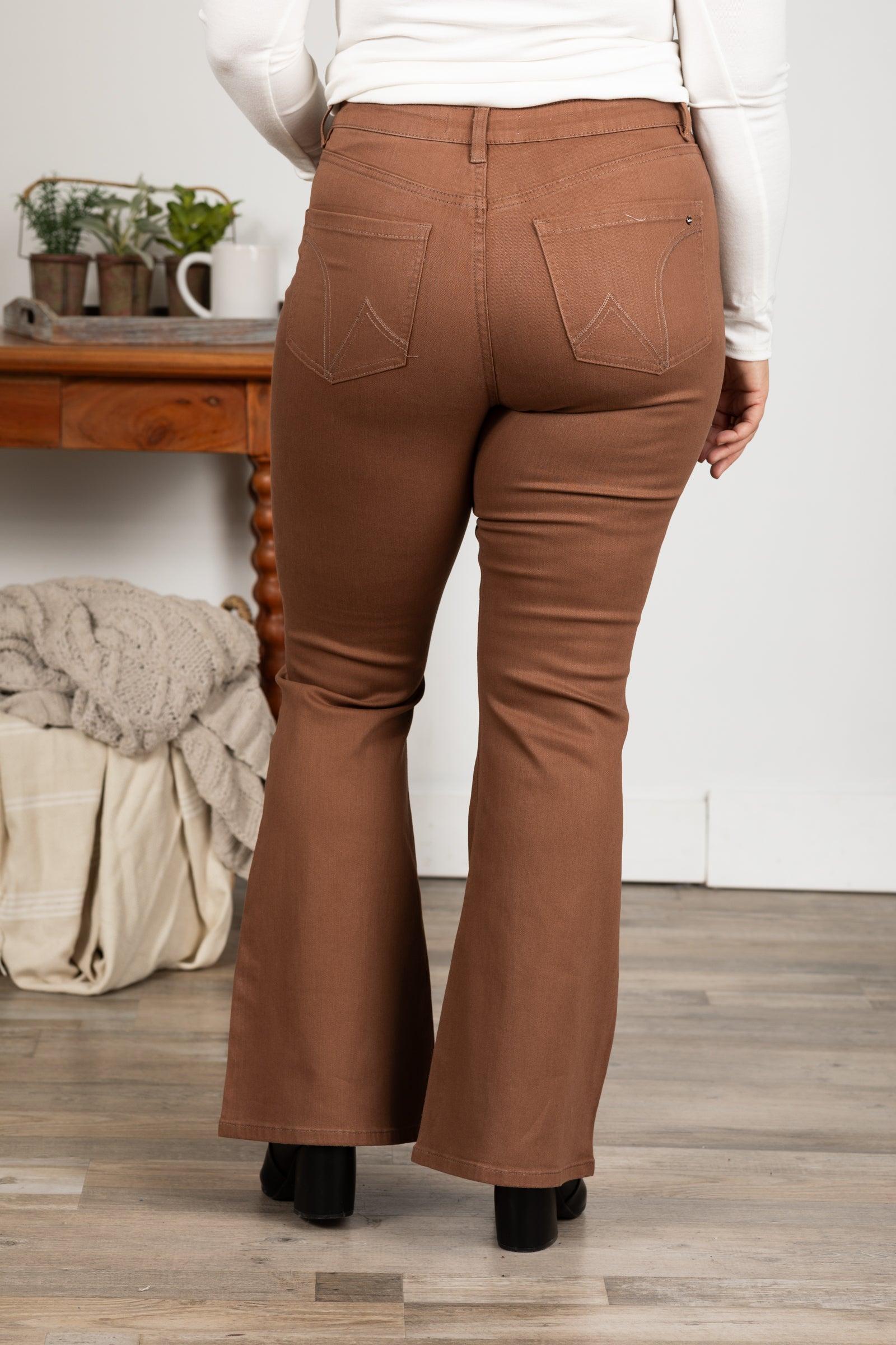 Mica Mocha Wash High Rise Flare Jean Product Image