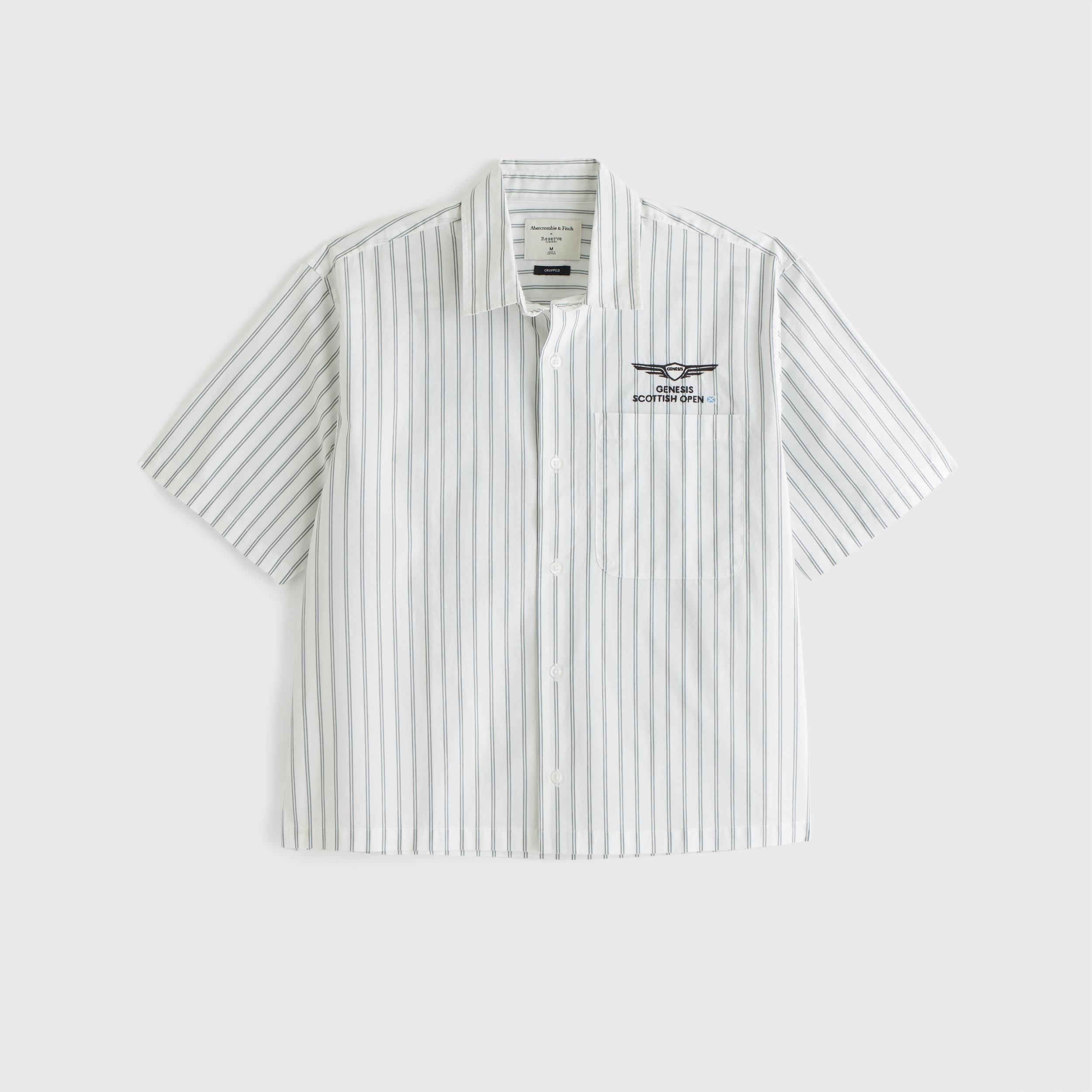 Short Sleeve Cropped PGA Scottish Open Button-Up Shirt Product Image